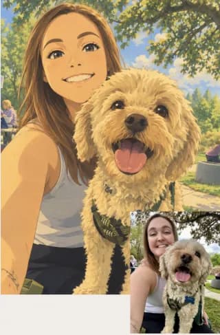 写真アニメ化のアップロード例と元画像